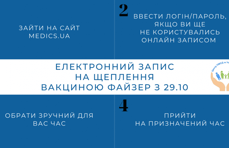 В ЦПМСД Червонограда діє електронний запис на щеплення